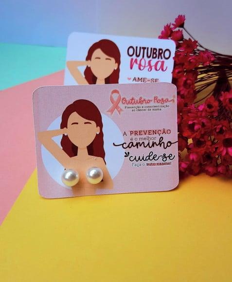 Tag com Brinco- Outubro Rosa
