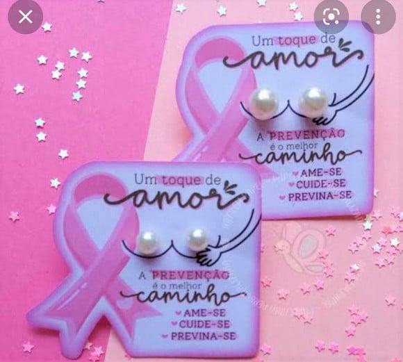 Tag com Brinco- Outubro Rosa