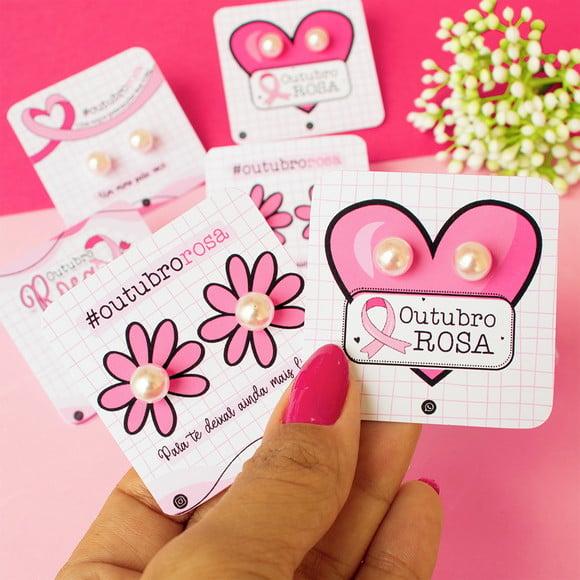 Tag com Brinco- Outubro Rosa