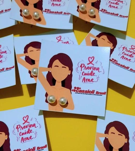 Tag com Brinco- Outubro Rosa
