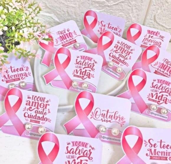 Tag Com Brinco- Outubro Rosa