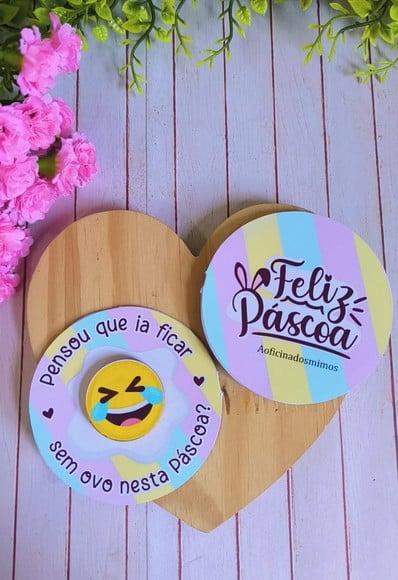 Tag com Moedinha de Chocolate ao Leite- Páscoa