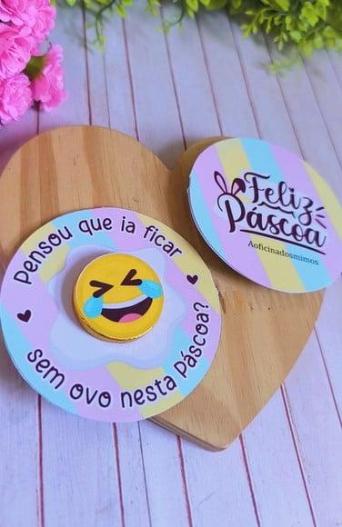 Tag com Moedinha de Chocolate ao Leite- Páscoa