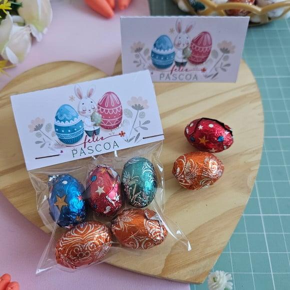 Tag com Ovinhos de Chocolate- Páscoa