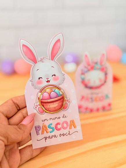 Tag com Moedinha de Chocolate ao Leite- Páscoa