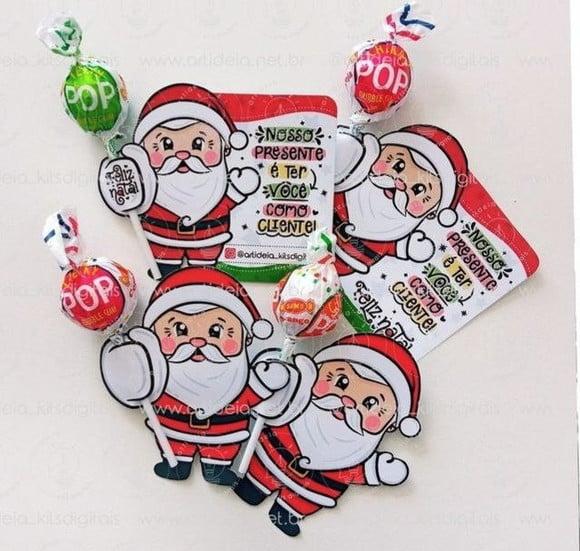 Tag com Pirulito- Natal