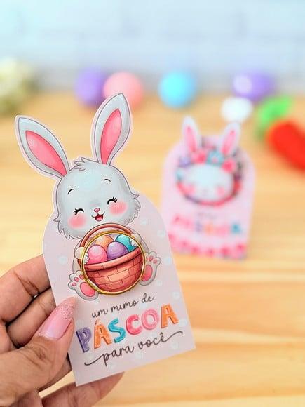 Tag com Moedinha de Chocolate ao Leite- Páscoa