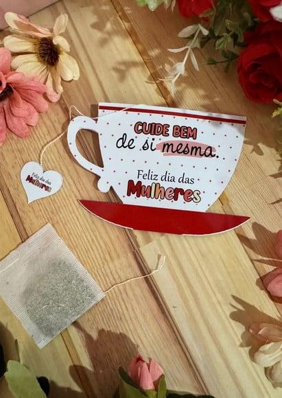 Tag com Sachê de Chá- Dia da Mulher