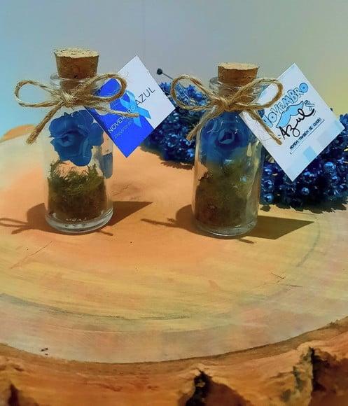 Vidrinho com Florzinha- Novembro Azul