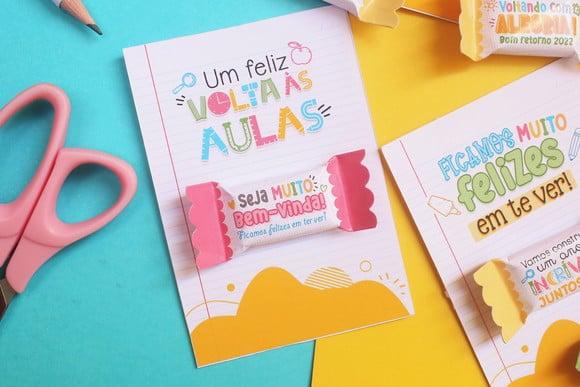 Volta as Aulas- Card com Balinha