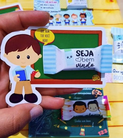 Volta as Aulas- Cartão com Balinha