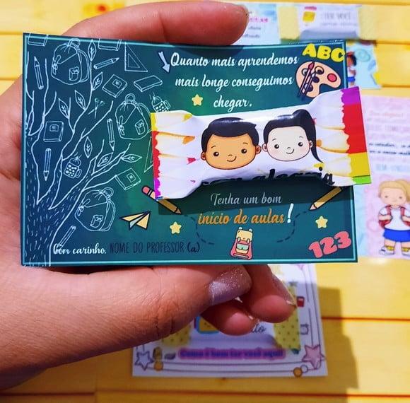 Volta as Aulas- Cartão com Balinha