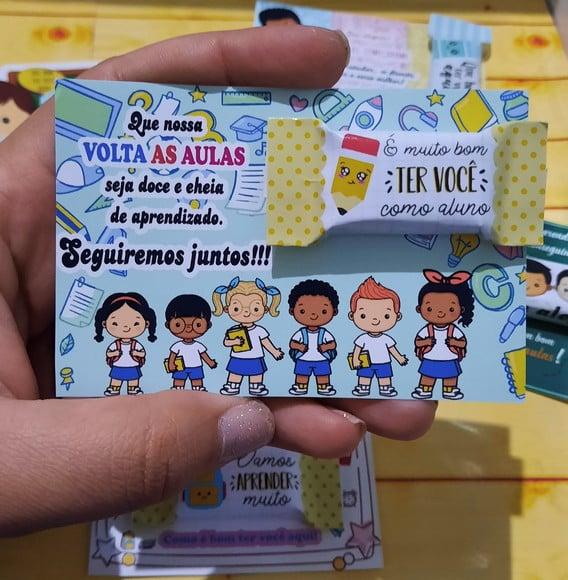 Volta as Aulas- Cartão com Balinha