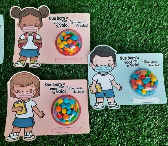 Volta as Aulas- Cartão com Coloreti