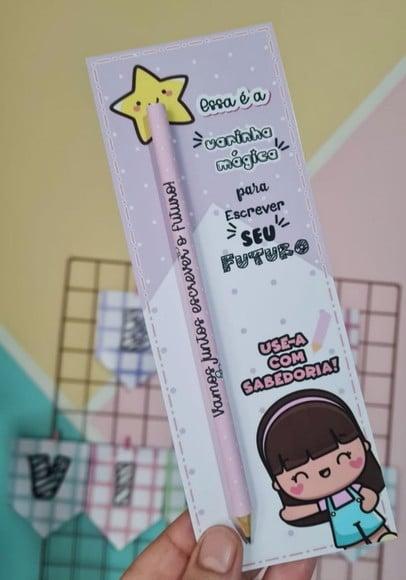Volta as Aulas- Cartão com Lápis ou Caneta