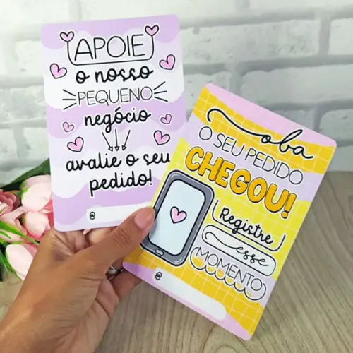 20 Cartões- Agradecimento Ao Cliente