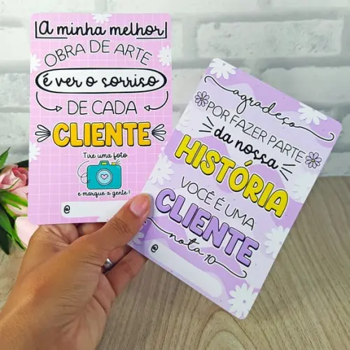 20 Cartões- Agradecimento Ao Cliente