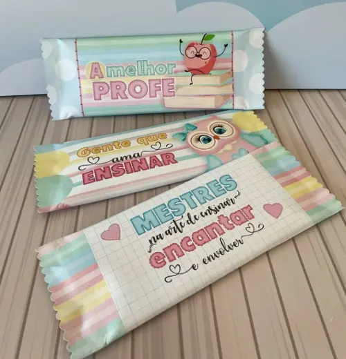 Adesivo para Barra de Chocolate90g- Dia dos Professores