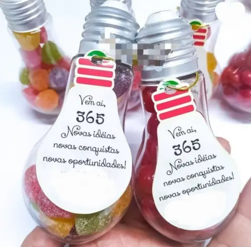 Baleiro Lâmpada com Jujuba- Boas Festas