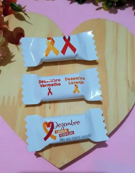Balinha- Dezembro Laranja e Vermelho