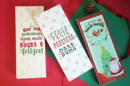 Barra de Chocolate 90g- Feliz Natal