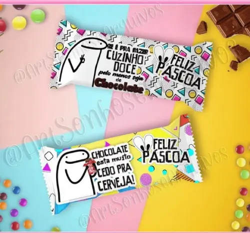 Barra de Chocolate 90g- Páscoa Flork