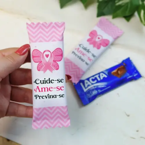 Barrinha de Chocolate 20 Gr - Outubro Rosa