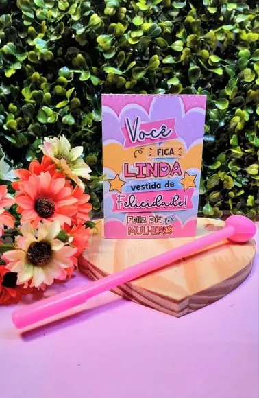 Bloquinho de Anotações com Caneta- Dia da Mulher