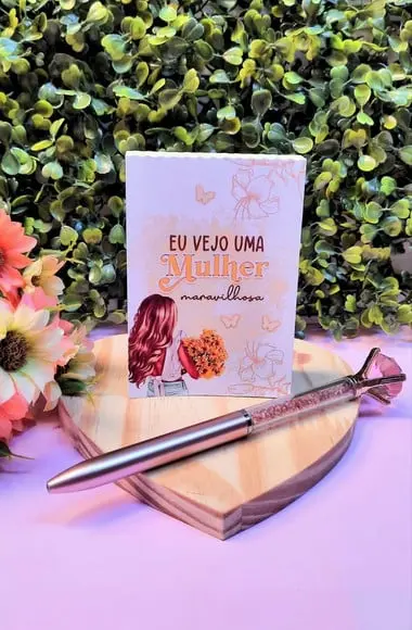 Bloquinho de Anotações com Caneta- Dia da Mulher