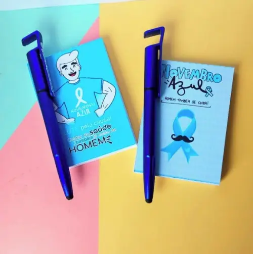 Bloquinho de Anotações com Caneta- Novembro Azul