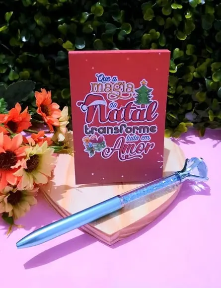 Bloquinho de Anotações com Caneta- Natal