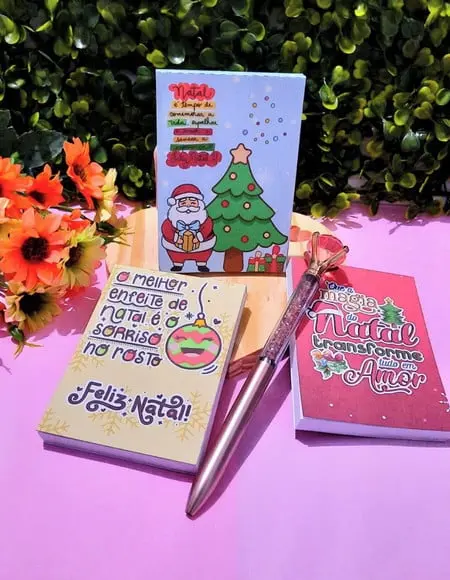 Bloquinho de Anotações com Caneta- Natal