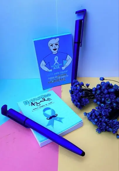 Bloquinho de Anotações com Caneta- Novembro Azul