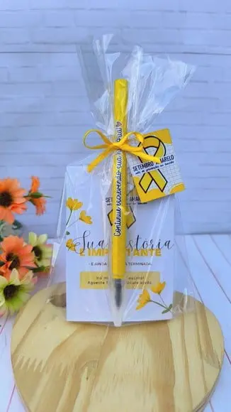 Bloquinho de Anotações com Caneta- Setembro Amarelo