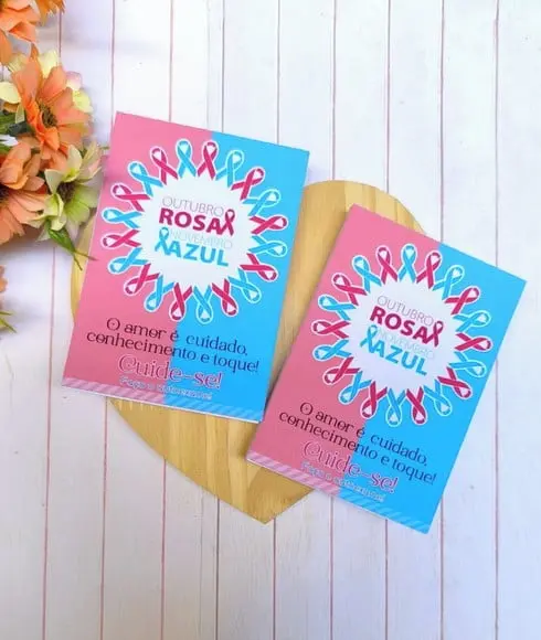 Bloquinho de Anotações com Caneta- Outubro Rosa e Novembro a
