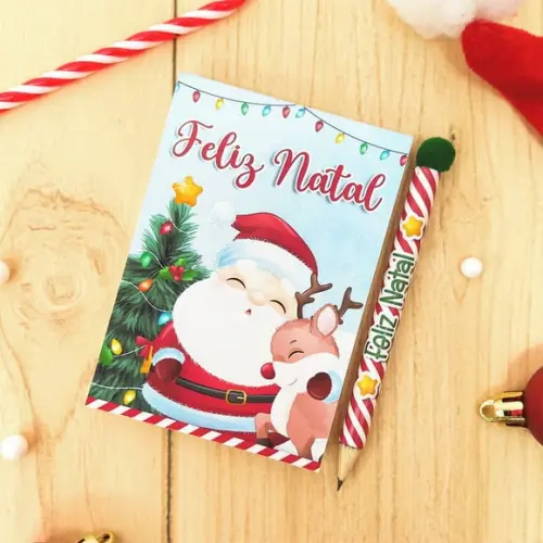 Bloquinho de Anotações com Lápis- Natal