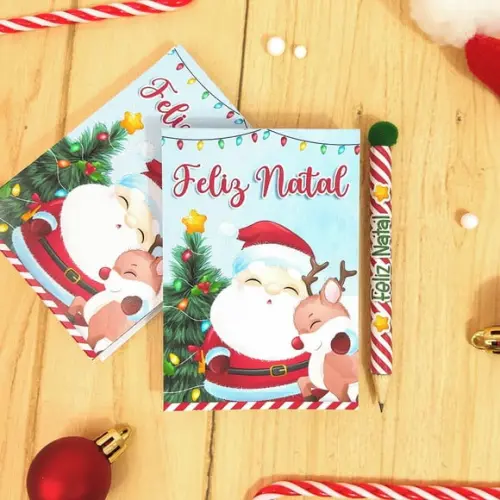 Bloquinho de Anotações com Lápis- Natal