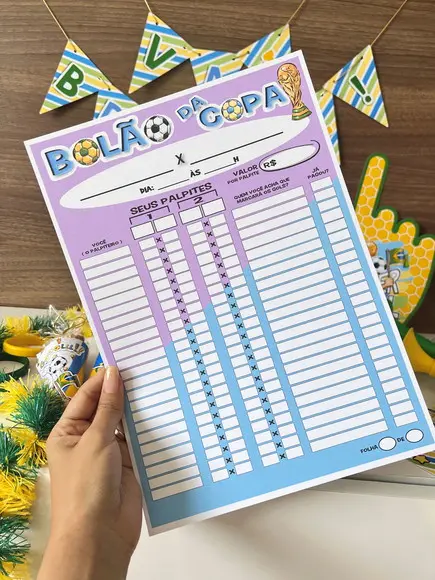 Bolão da Copa- 50 Unidades