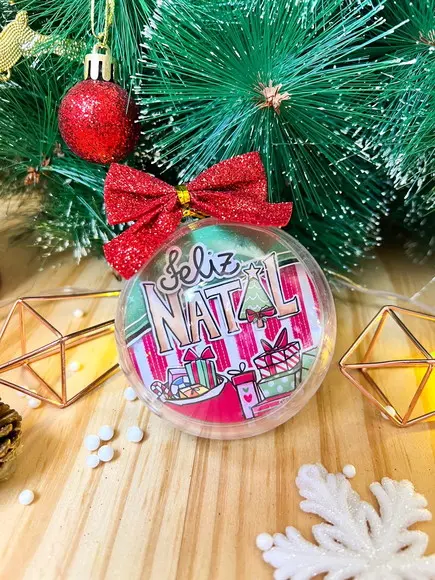 Bolinha com Foto- Mimo de Natal
