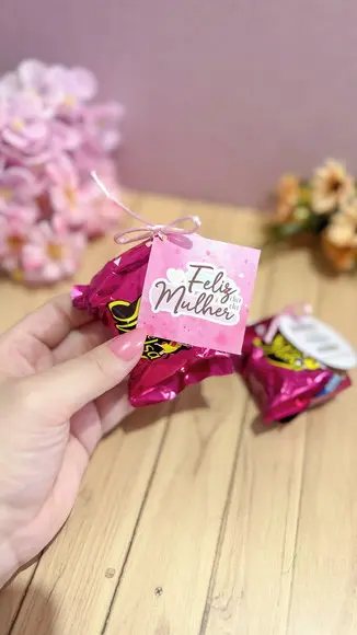 Bombom com Tag- Dia da Mulher