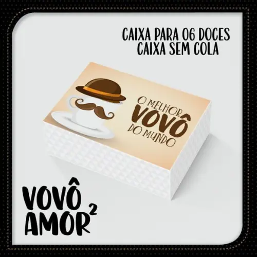 Caixa para 6 Doces- Dia dos Avós