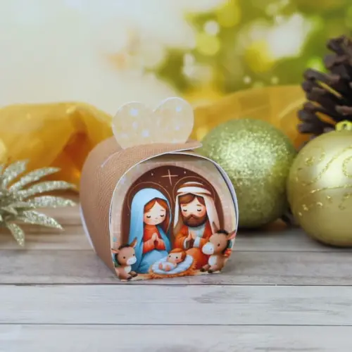 Caixinha com 1 Bombom- Feliz Natal