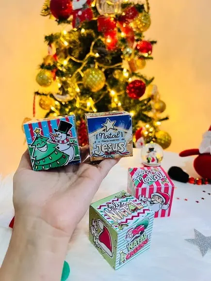 Caixinha com 1 Bombom- Mimo Natal