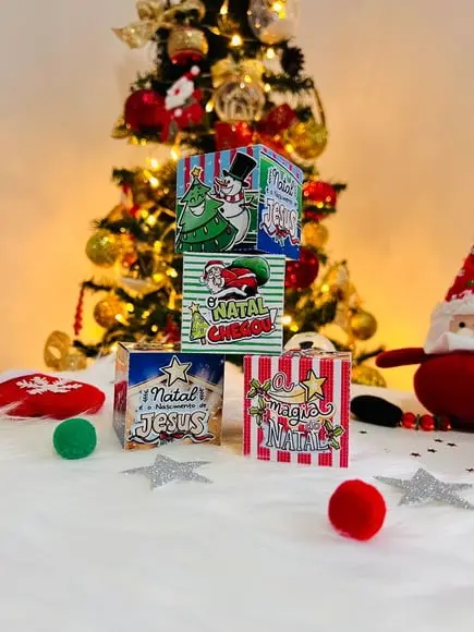 Caixinha com 1 Bombom- Mimo Natal