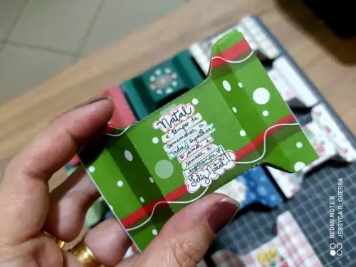 Caixinha com 1 Bombom- Natal
