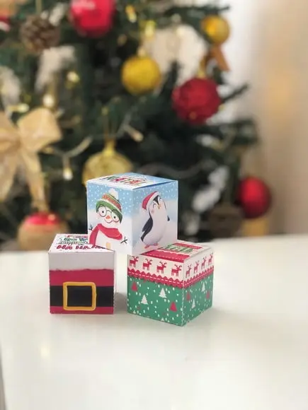 Caixinha com 1 Bombom- Natal