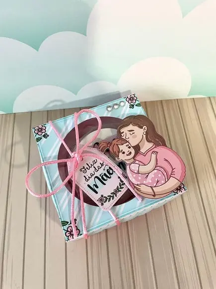 Caixinha com 1 Sabonete- Dia das Mães
