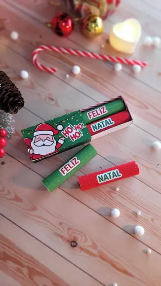 Caixinha com 2 Batons- Mimo de Natal