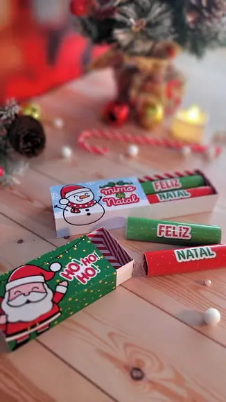 Caixinha com 2 Batons- Mimo de Natal