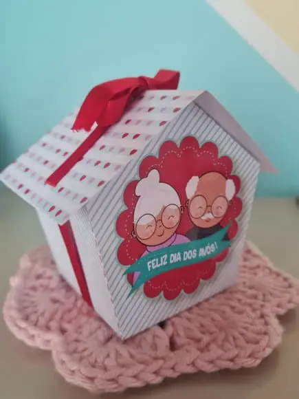 Caixinha com 2 Bombons- Dia dos Avós